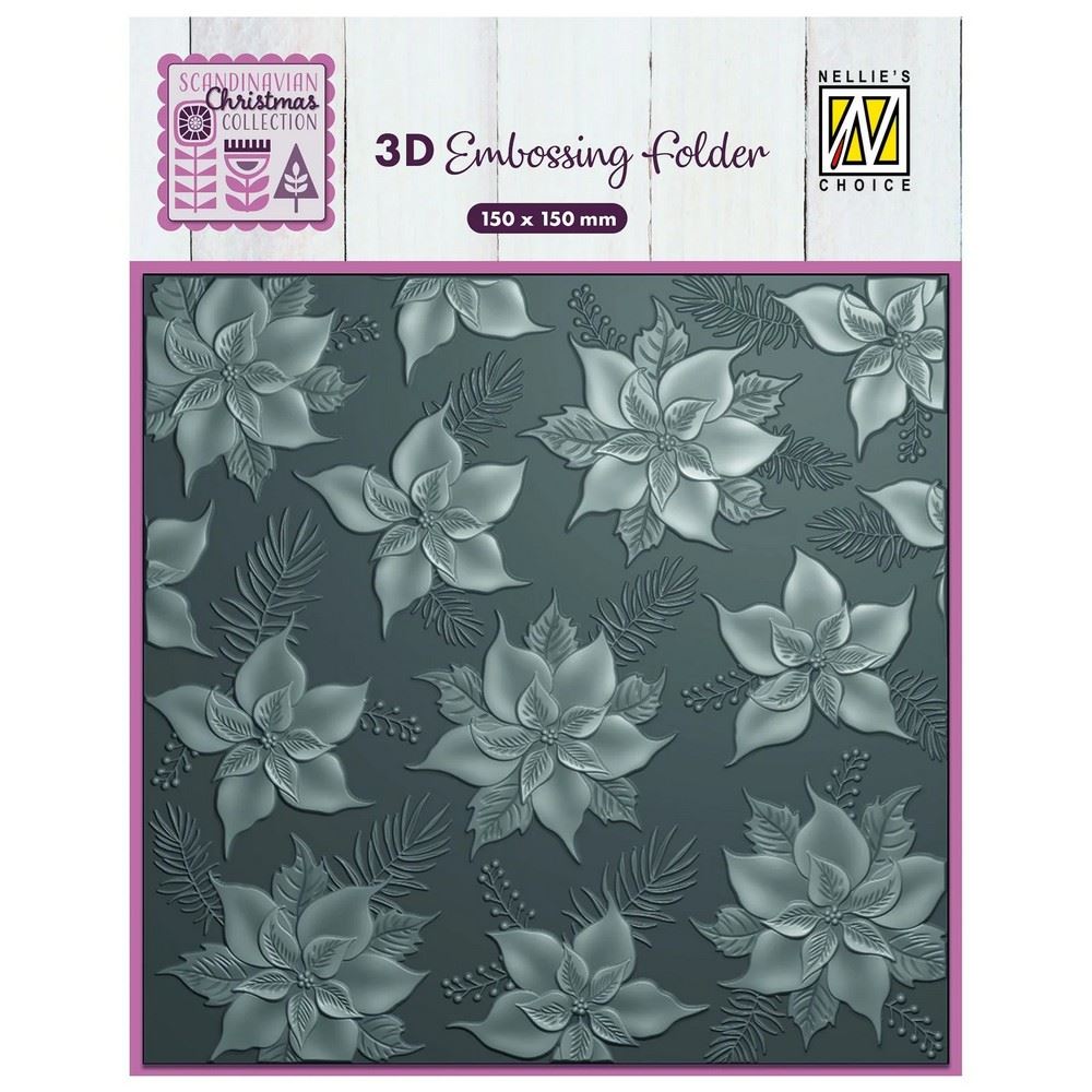 3D Embossing Folder Poinsettia