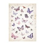 8 Carte di riso in A6 Backgrounds Lavender