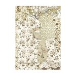 8 Carte di riso in A6 Backgrounds Old Lace