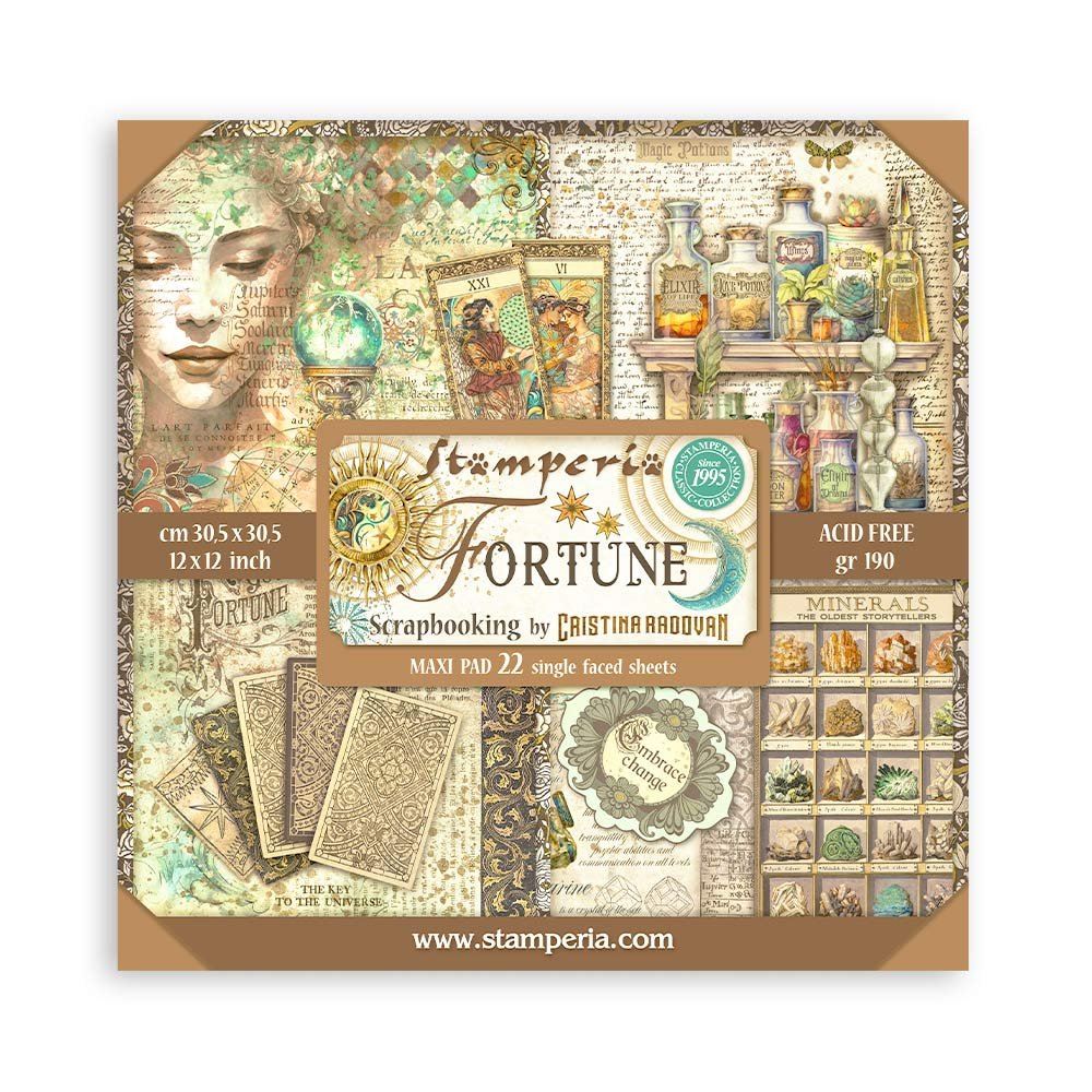 Blocco da 22 carte Scrap Fortune 30 x 30