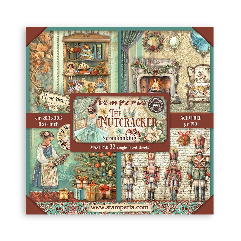 Blocco da 22 carte Scrap The Nutcracker 20x20