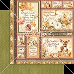 Blocco di Carte Scrap Autumn Greetings cm 30 x 30