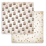 Blocco di Carte Scrap Backgrounds Selection Gear up to Christmas cm 20 X 20