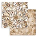 Blocco di Carte Scrap Backgrounds Selection Gear up to Christmas cm 20 X 20