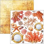 Blocco di Carte Scrap Coral Reef cm 15 x 15