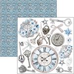 Blocco di Carte Scrap Elegance of Blue cm 15 x 15