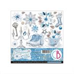 Blocco di Carte Scrap Elegance of Blue cm 15 x 15