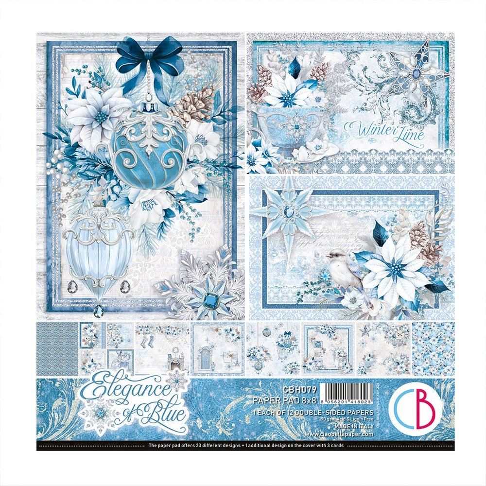 Blocco di Carte Scrap Elegance of Blue cm 20 x 20