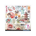 Blocco di Carte Scrap Land of the Rising Sun cm 15 x 15