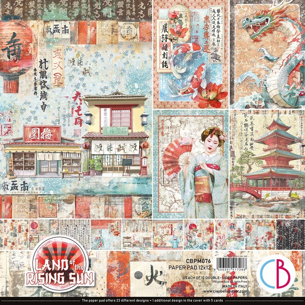 Blocco di Carte Scrap Land of the Rising Sun cm 30 x 30