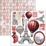 Blocco di Carte Scrap Paris Je t’aime cm 15 x 15