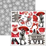 Blocco di Carte Scrap Paris Je t’aime cm 15 x 15