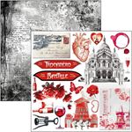 Blocco di Carte Scrap Paris Je t’aime cm 15 x 15