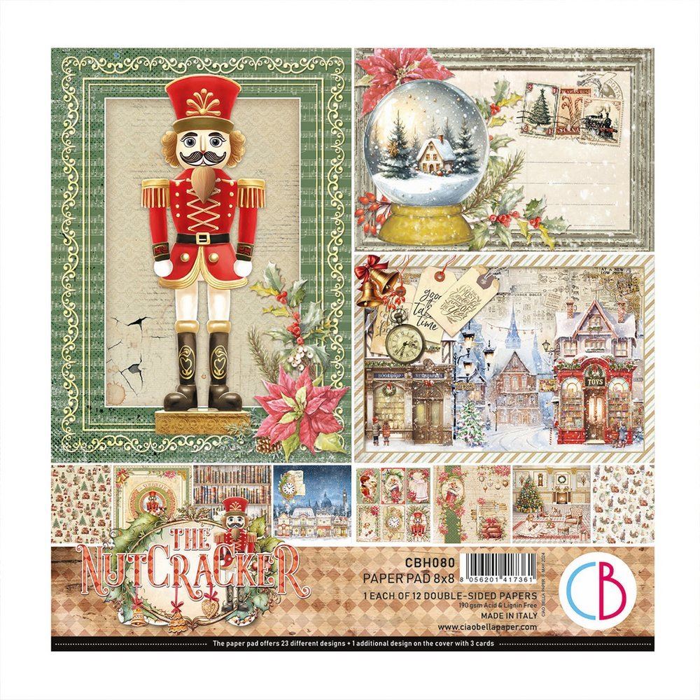 Blocco di Carte Scrap The Nutcracker Ciao Bella cm 20 x 20