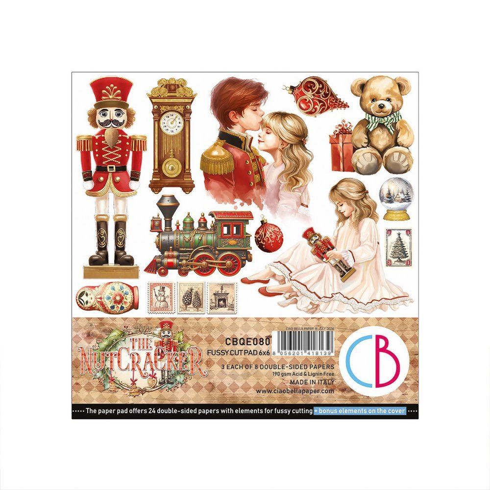 Blocco di Carte Scrap The Nutcracker cm 15 x 15