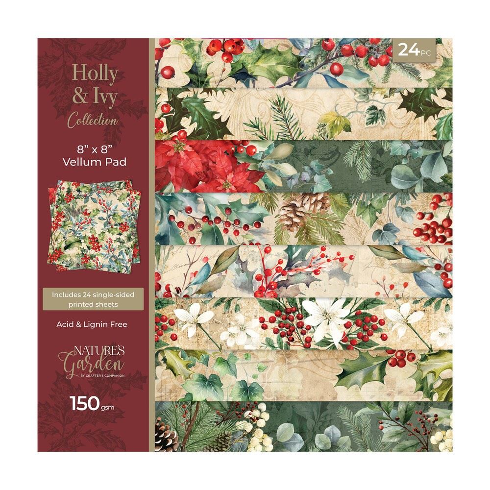 Blocco di carte Vellum Holly & Ivy