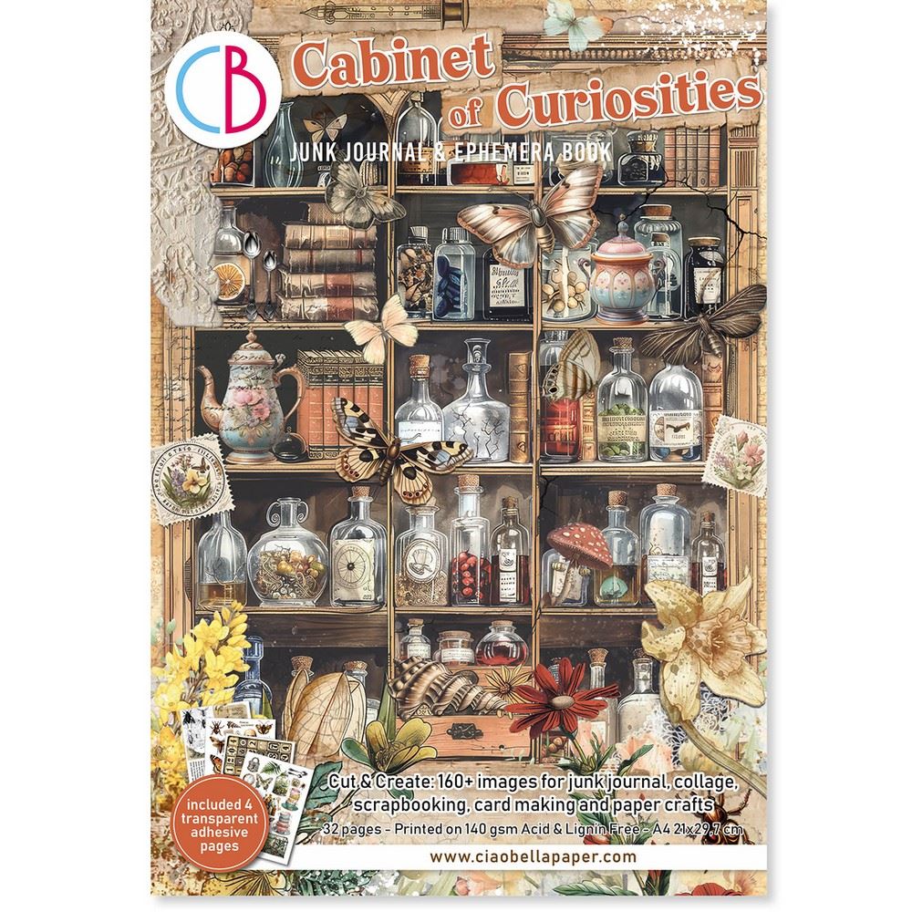 Blocco di carte ed ephimera Cabinet of Curiosities A4