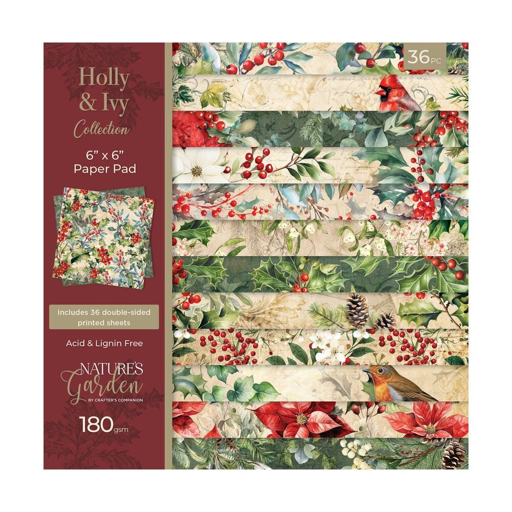 Blocco di cartoncini Holly & Ivy cm 15X15