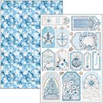 Blocco di cartoncini Scrap A4 Elegance of Blue