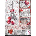 Blocco di cartoncini Scrap A4 Paris Je t’aime