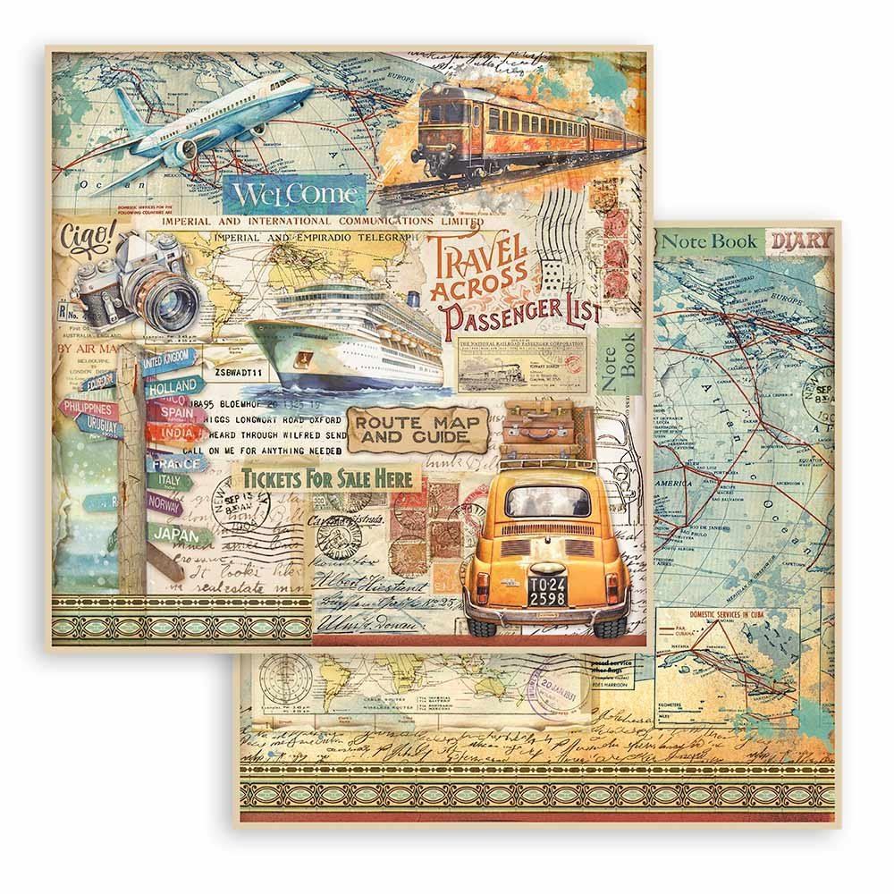 Carta Scrap Art of Travelling 500 Stamperia