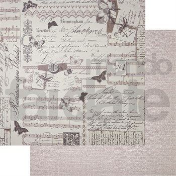 Papel de scrap 30x30 cm Romantic Journal lettera e orologio STAMPERIA