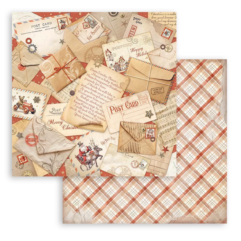 Carta Scrap Gear up for Christmas cartoline Stamperia