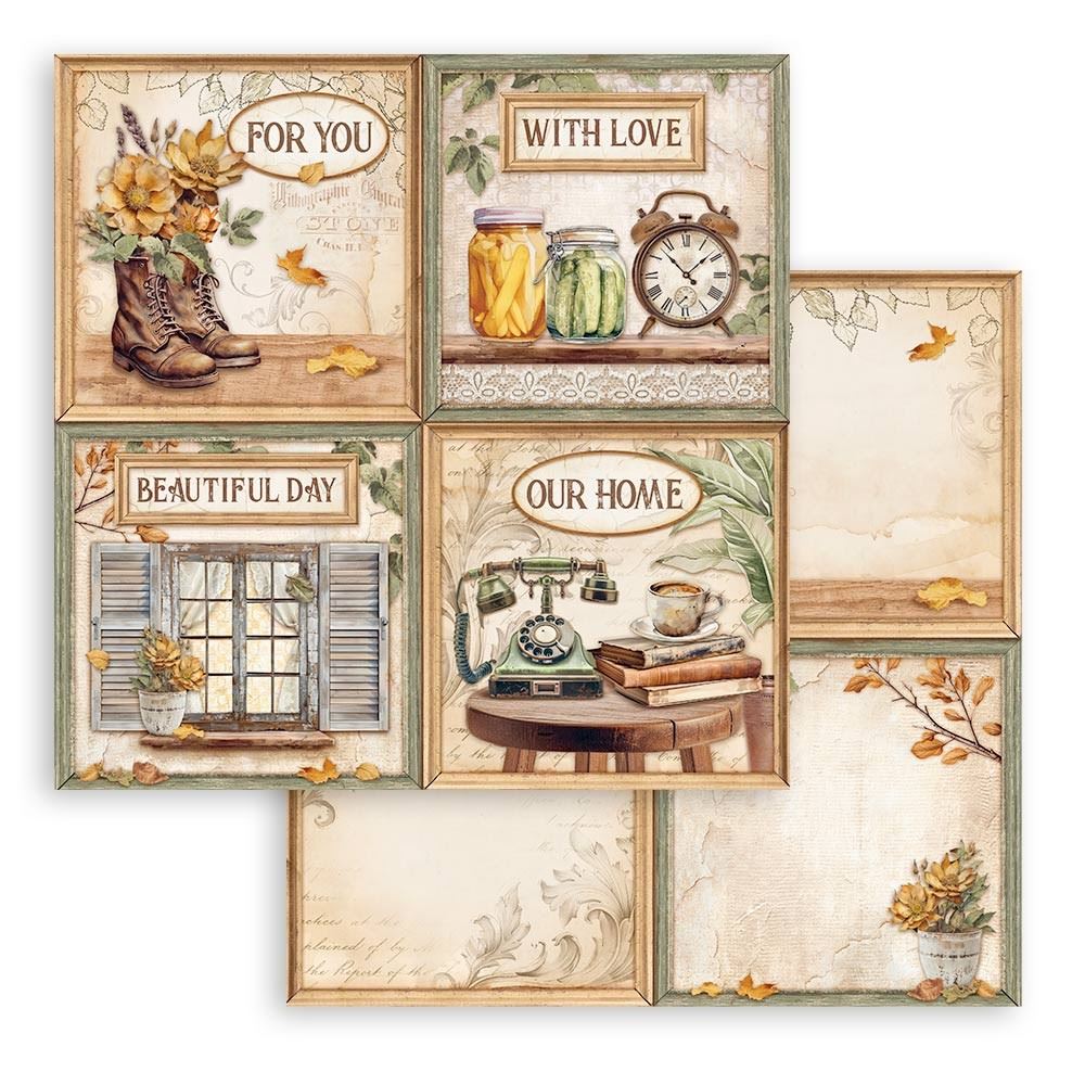 Carta Scrap Golden Harmony 4 cards Stamperia