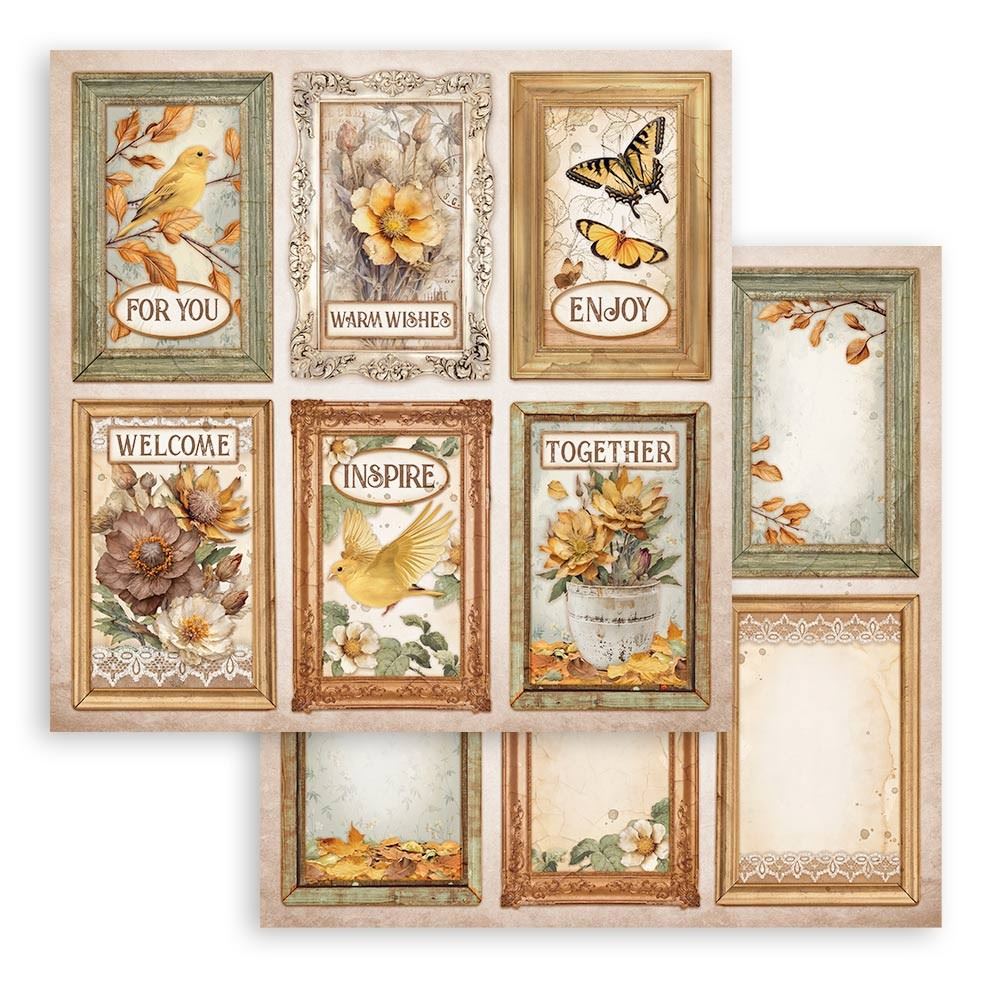 Carta Scrap Golden Harmony 6 cards Stamperia