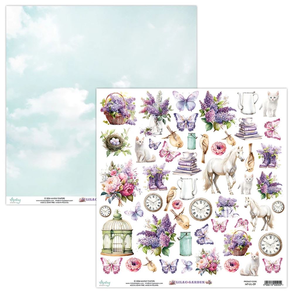 Carta Scrap Lilac Garden Elements