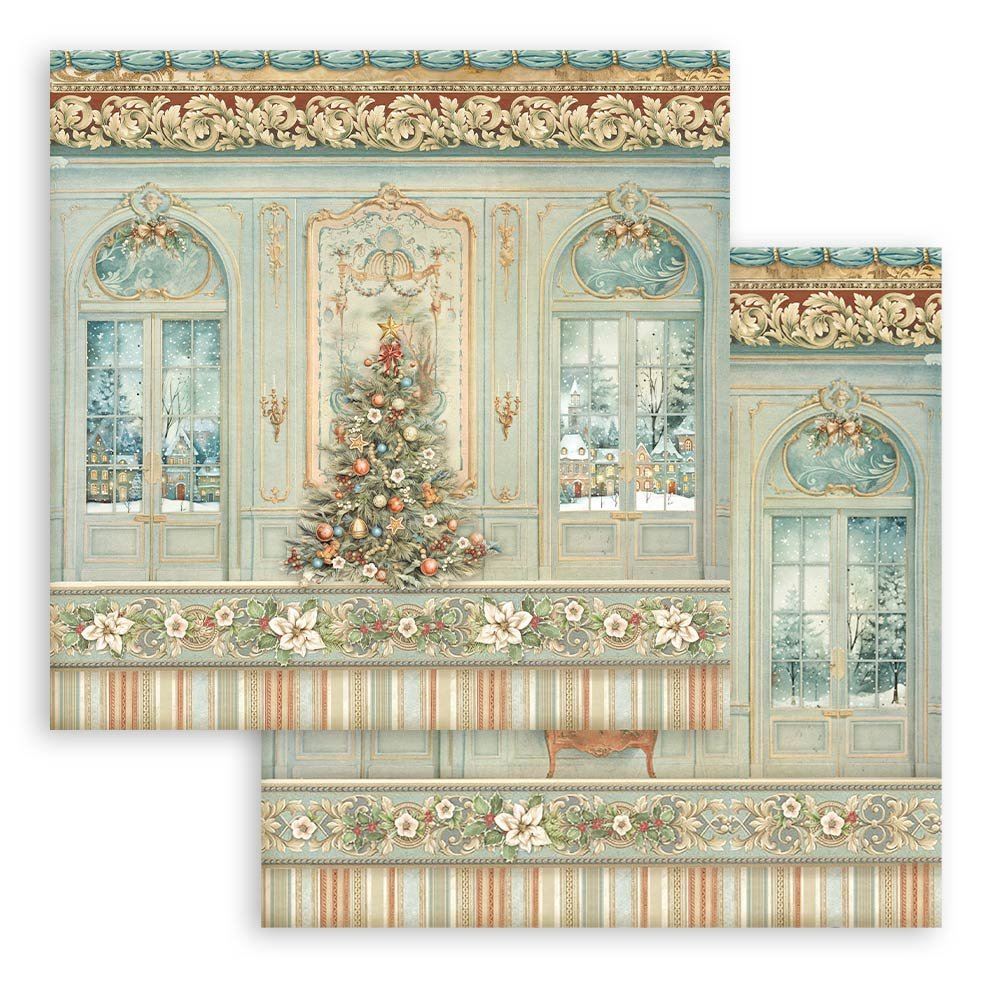 Carta Scrap The Nutcracker albero Natale Stamperia