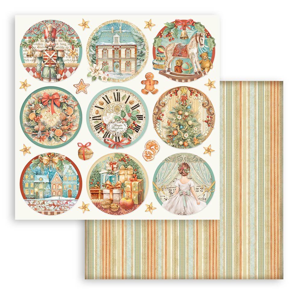 Carta Scrap The Nutcracker tondi Stamperia