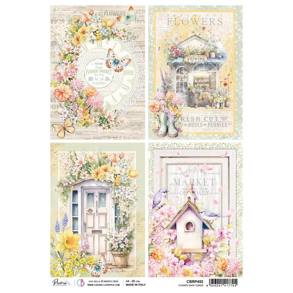 Carta di Riso Flower shop cards A4