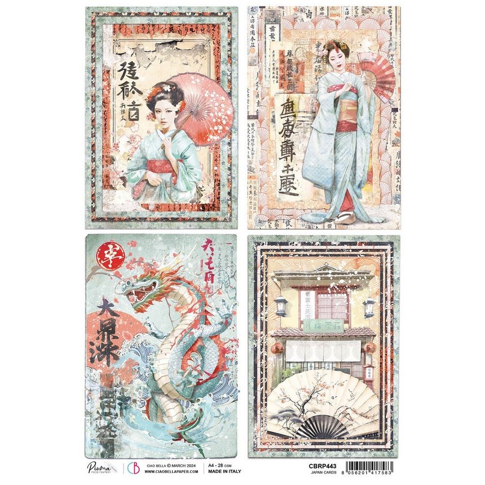 Carta di Riso Japan Cards A4