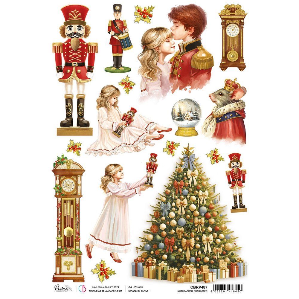 Carta di Riso Nutcracker character A4