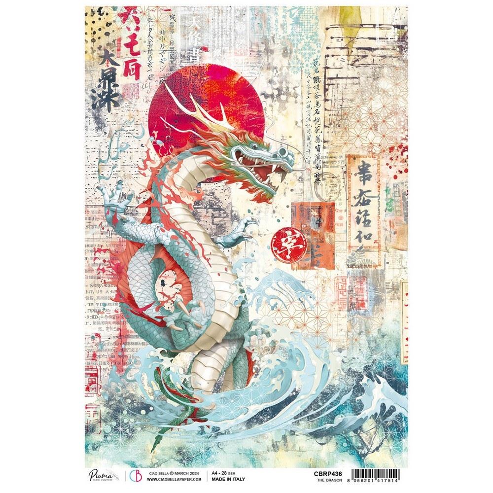 Carta di Riso The Dragon A4