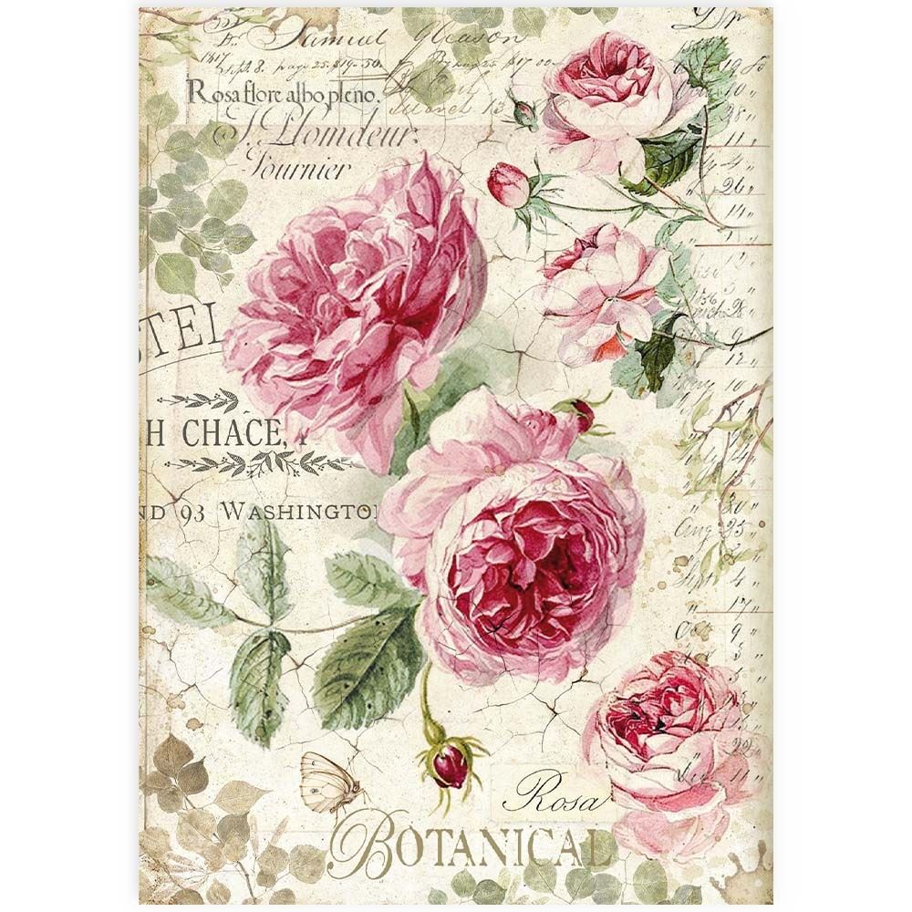 Carta di riso A4 Botanic English Roses