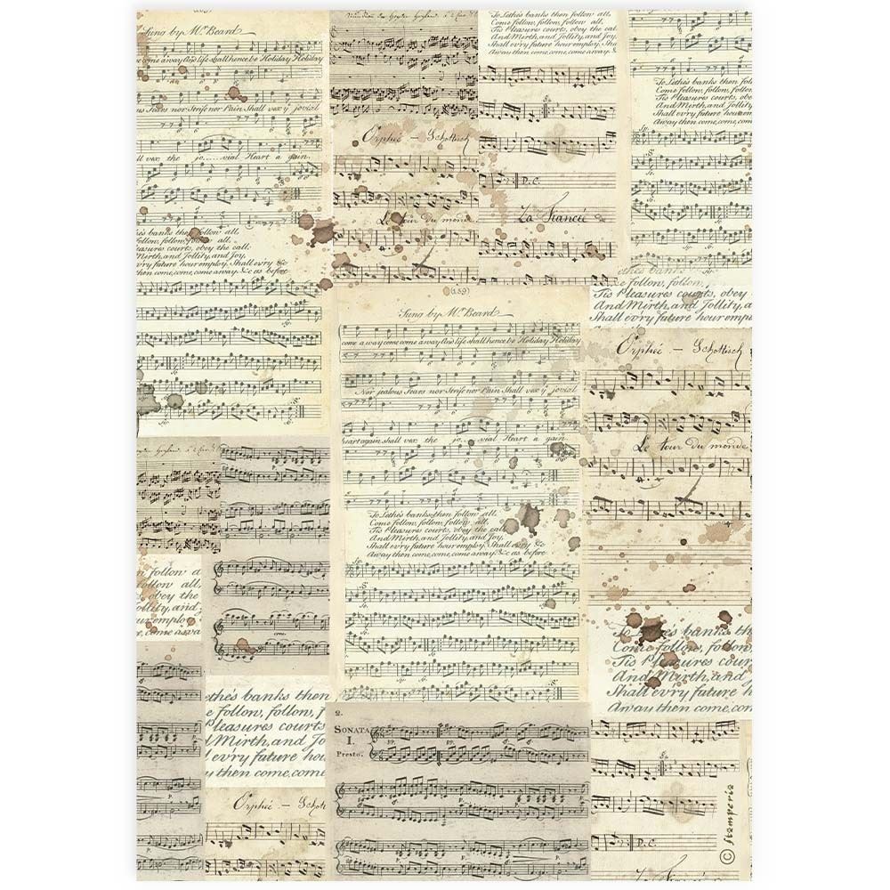 Carta di riso musica Stamperia