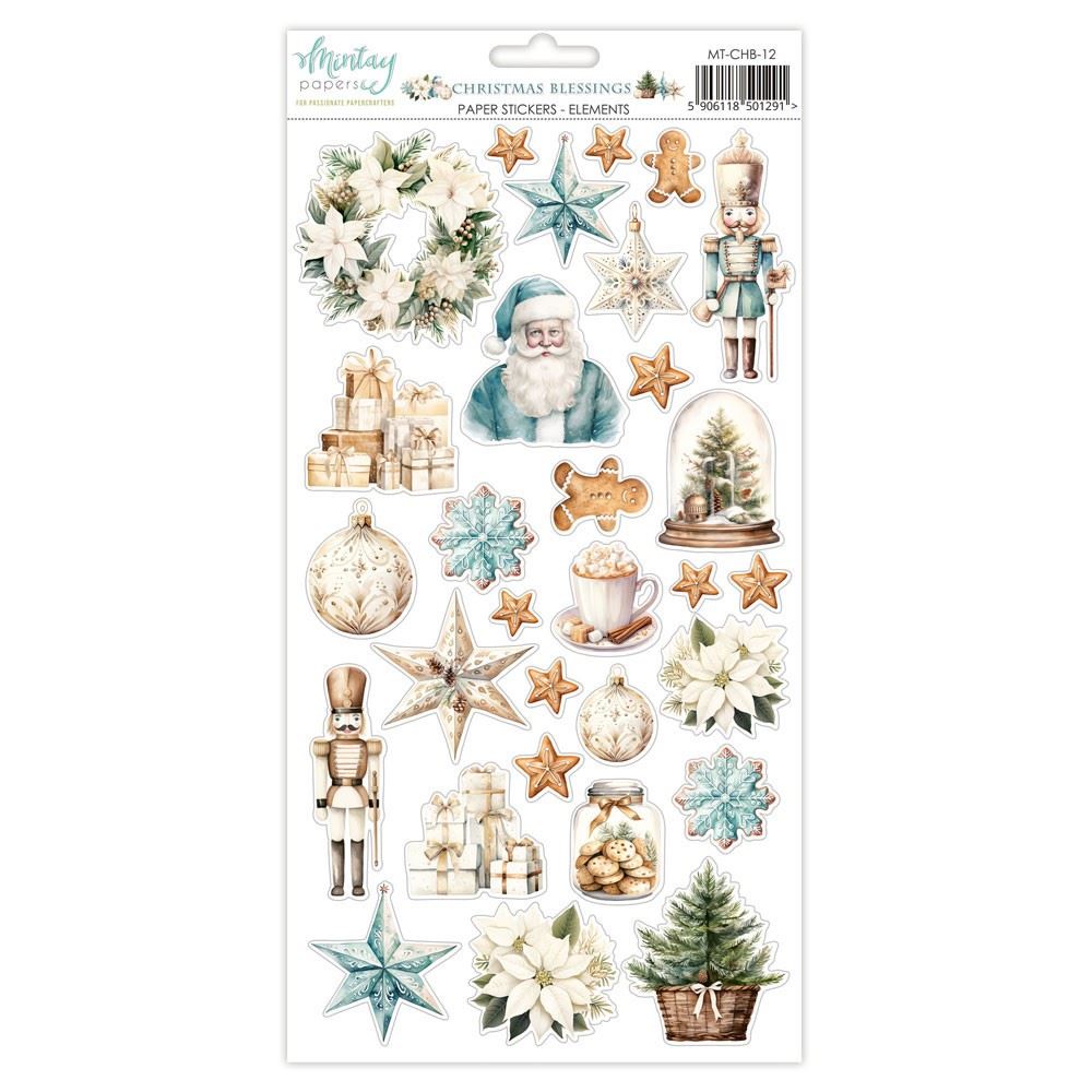 Christmas Blessings Paper Stickers Elements