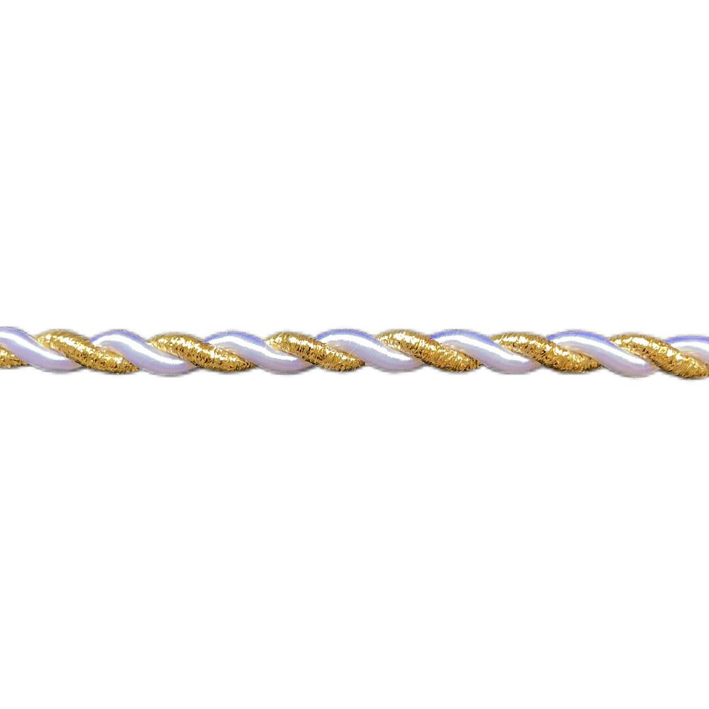 Cordoncino Oro e Bianco 6 mm