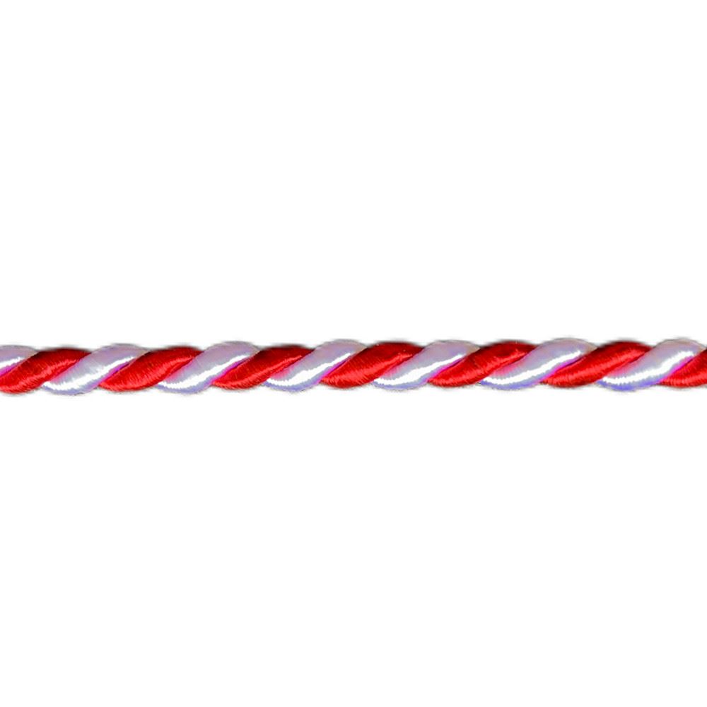 Cordoncino Rosso e Bianco 4 mm