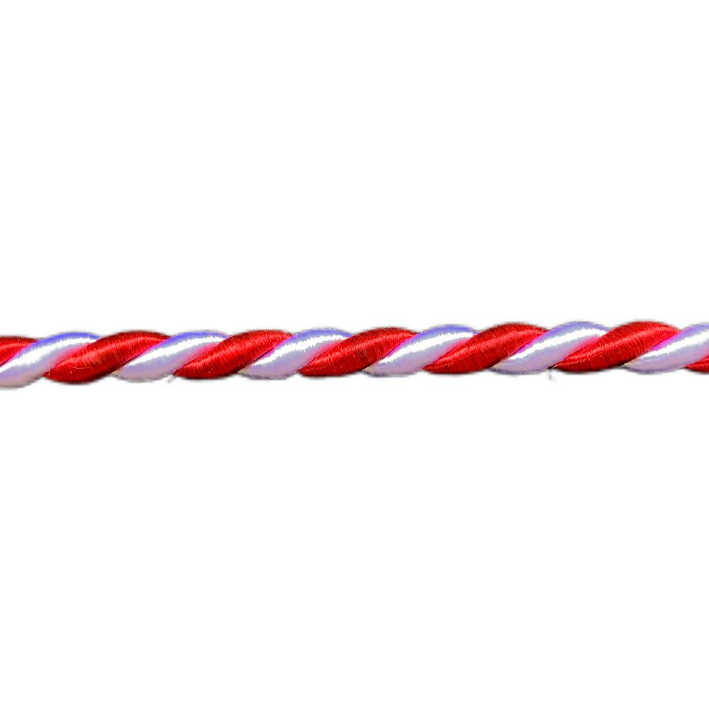 Cordoncino Rosso e Bianco 6 mm