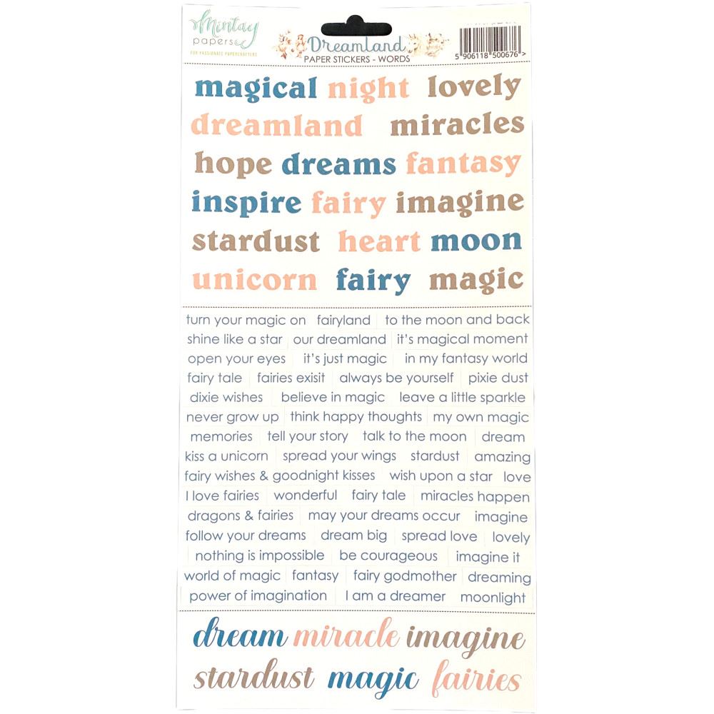 Dreamland Paper Stickers Words