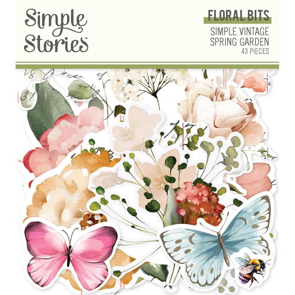 Ephimera Floral Bits Simple Vintage Spring Garden