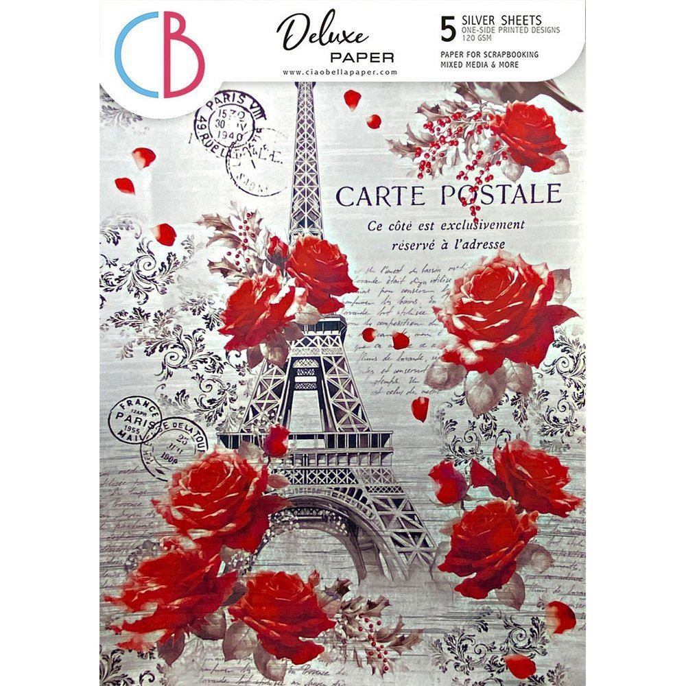 Ethereal Deluxe Paper  Paris Je t'aime Silver A4