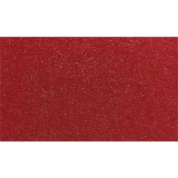 Feltro 3mm Glitter Rosso 50x70 - Mondo Fai da Te