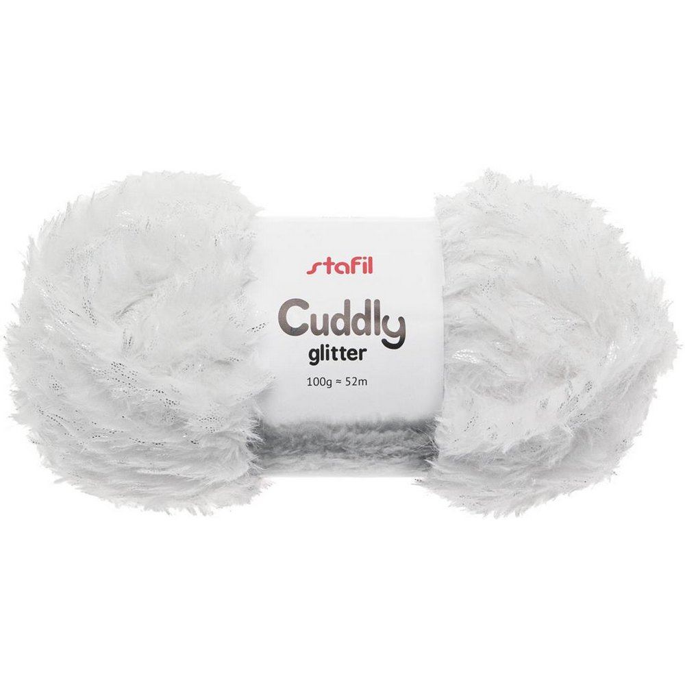 Filo di Peluche Cuddly Glitter Bianco