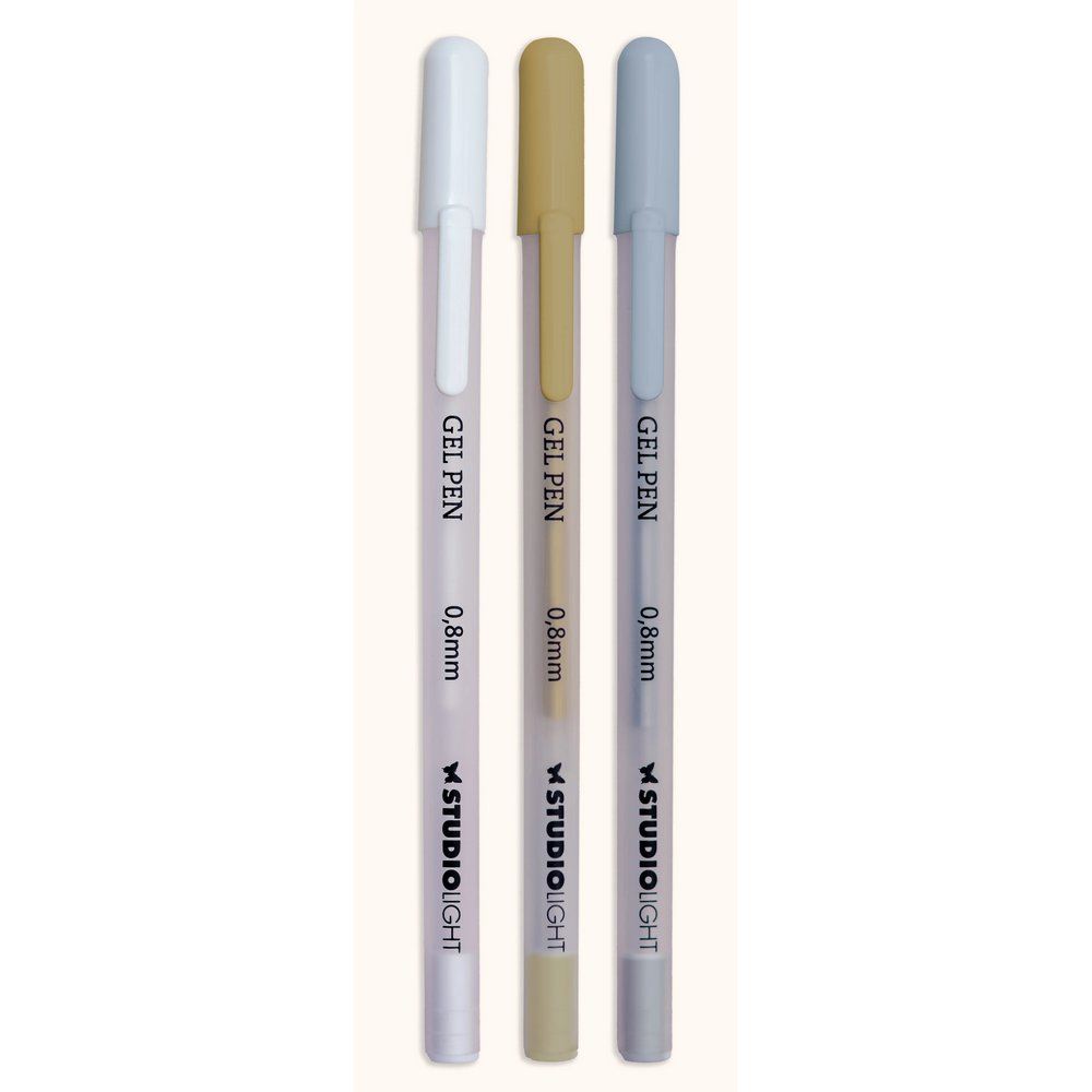 Gel Pens Penne Oro Argento e Bianco