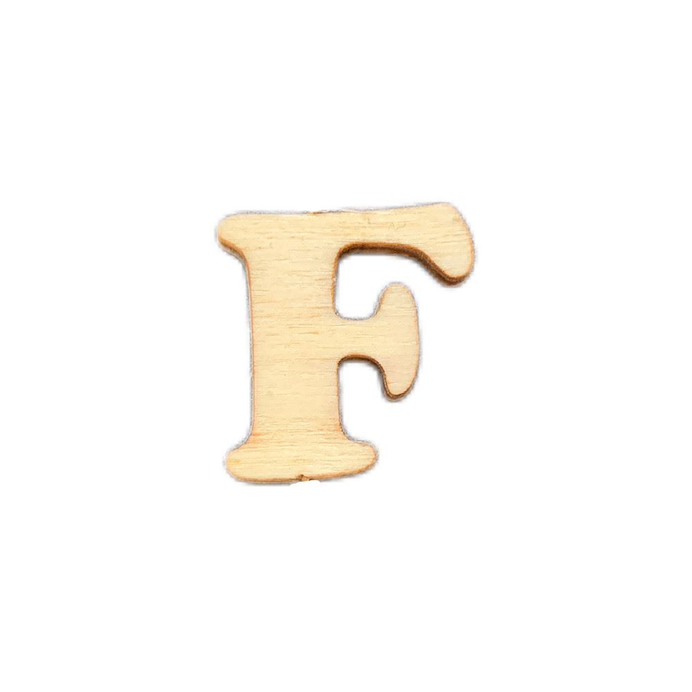 Lettera F in legno 2 cm