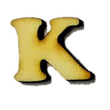 Sagoma in legno lettera K